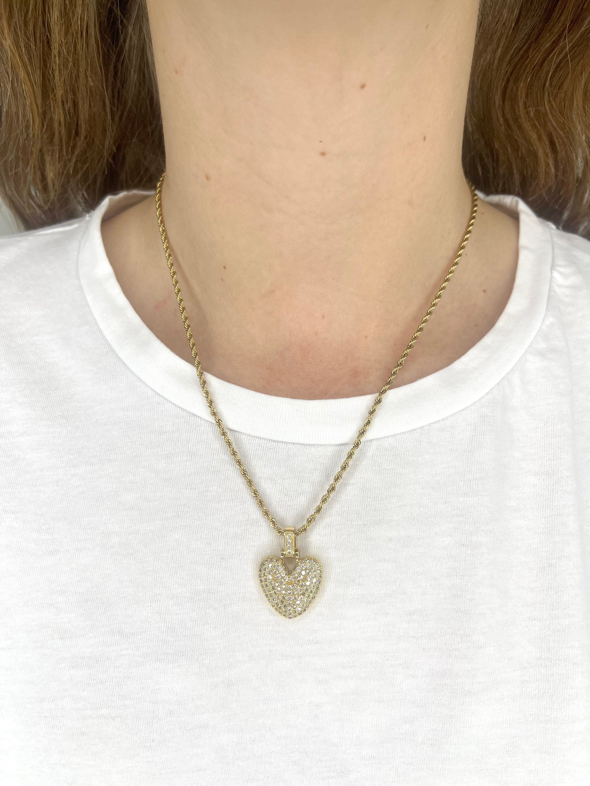 Collana cuore di diamanti