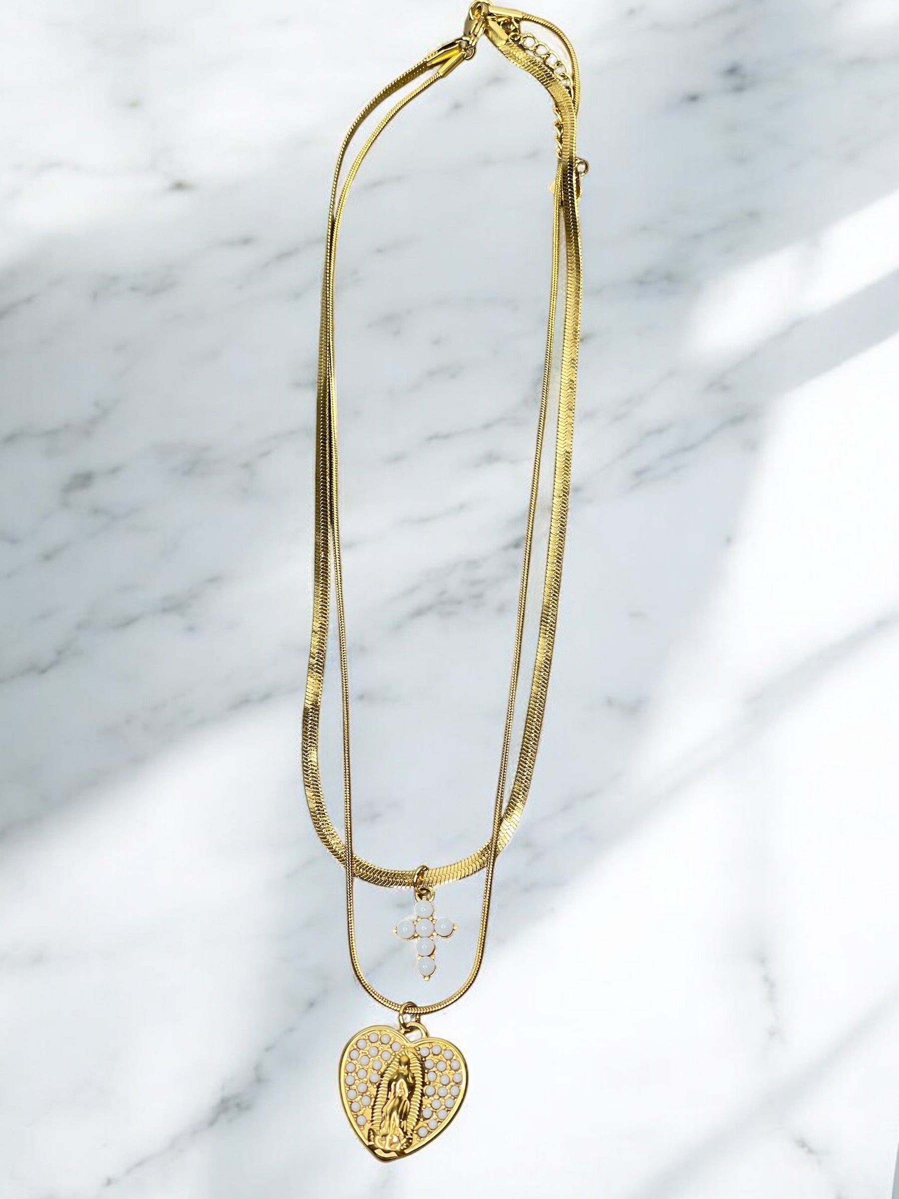 Collana snake croce