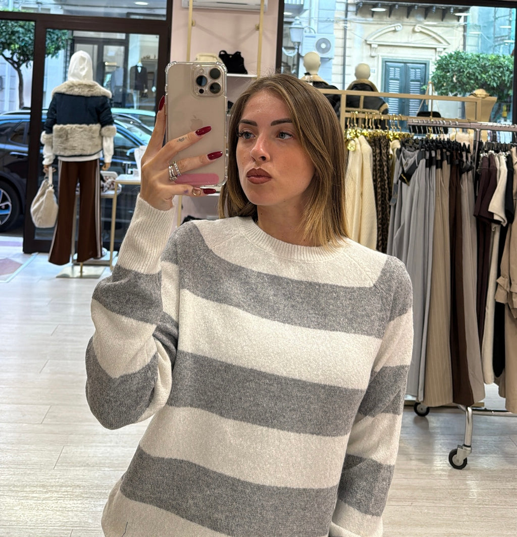 Maglioncino righe Lurex