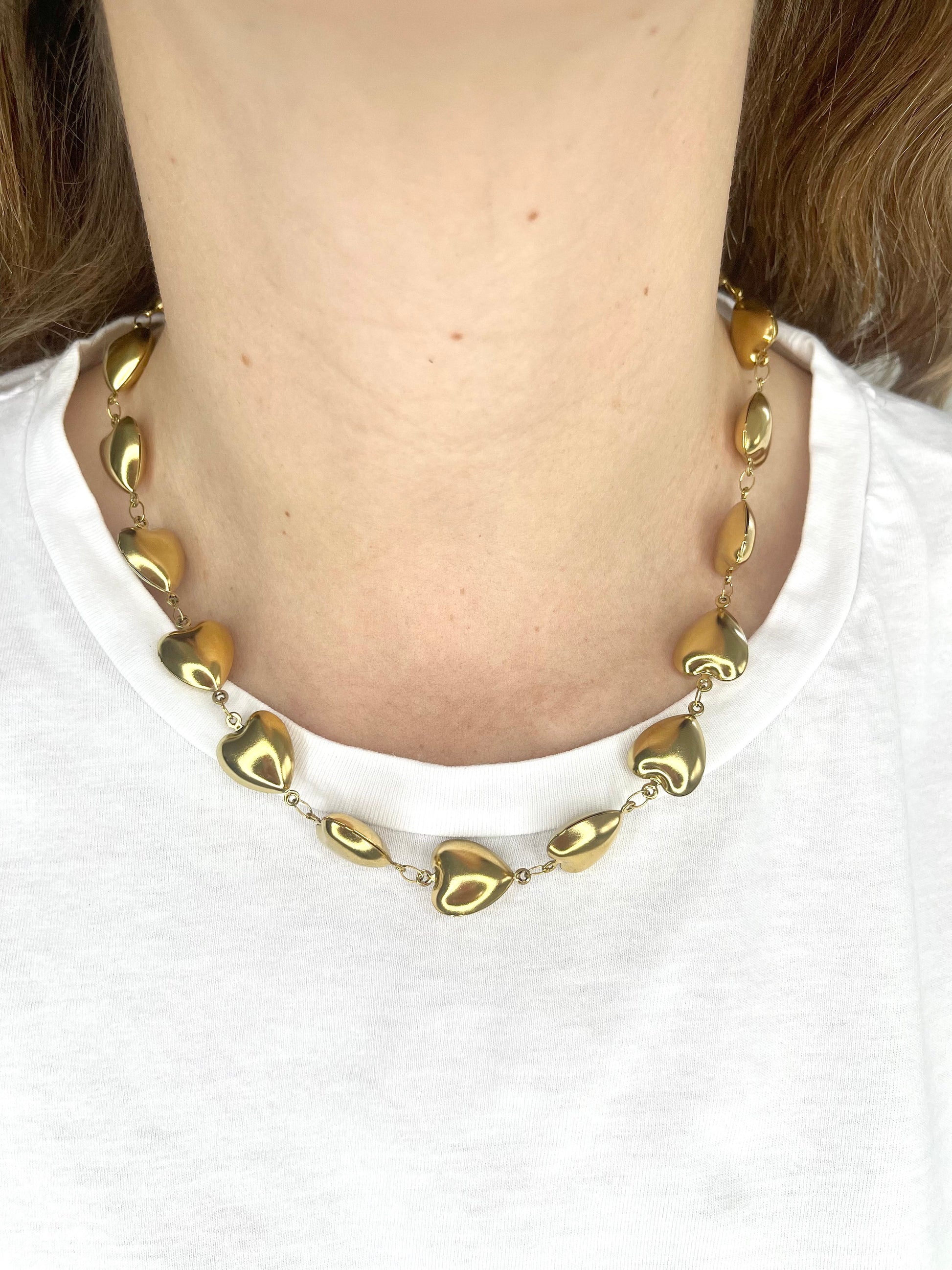 Collana cascata di cuori