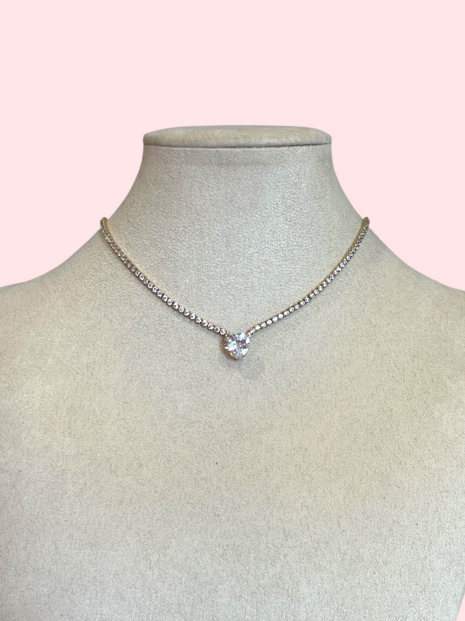 Collana tennis cuore