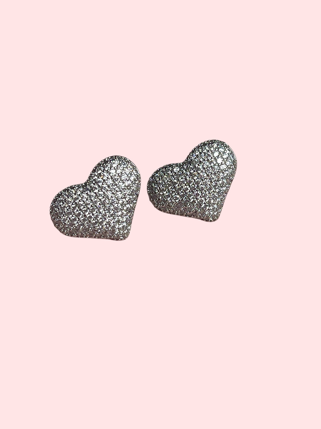 Orecchini cuore strass