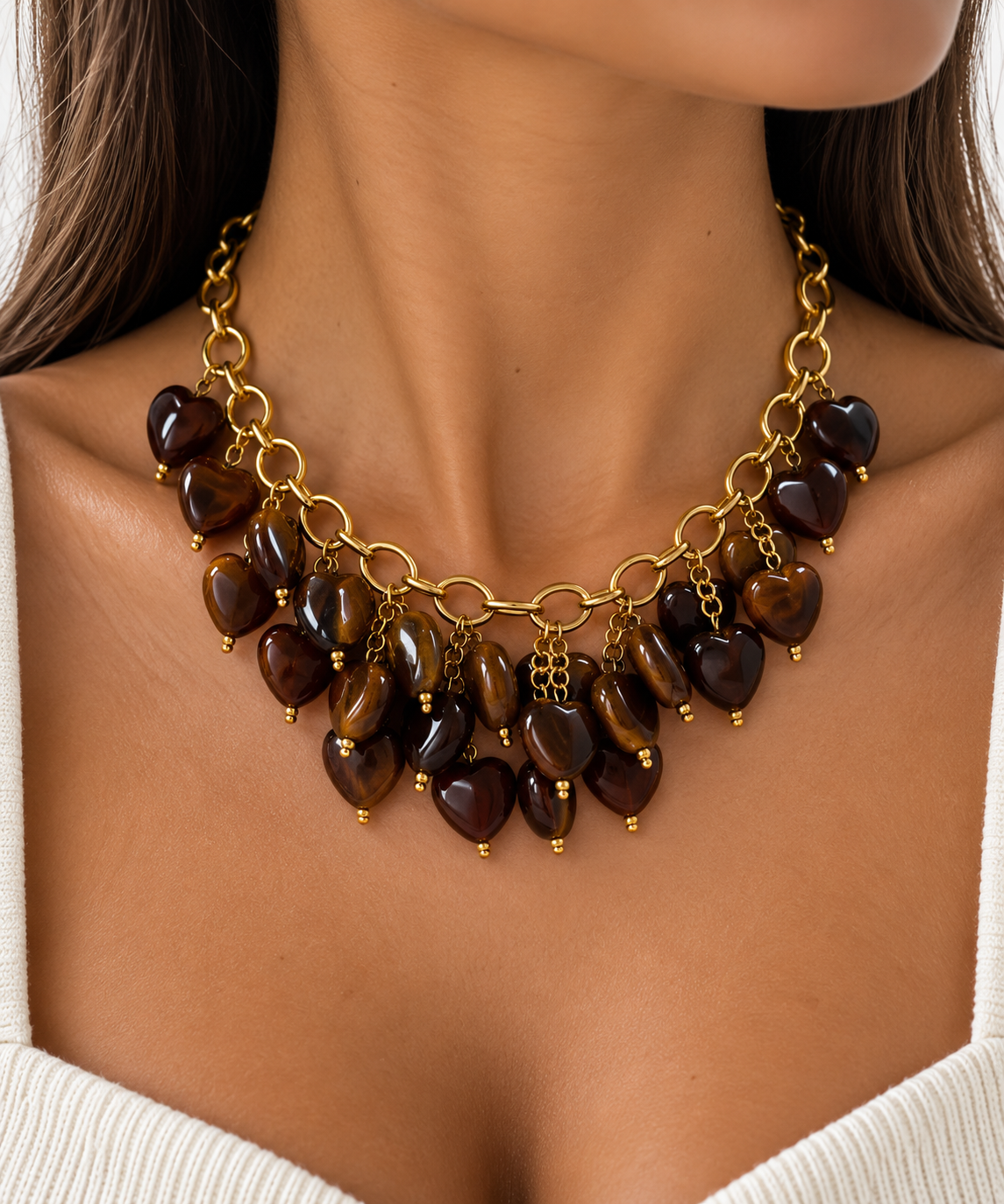 Collana pioggia di cuori