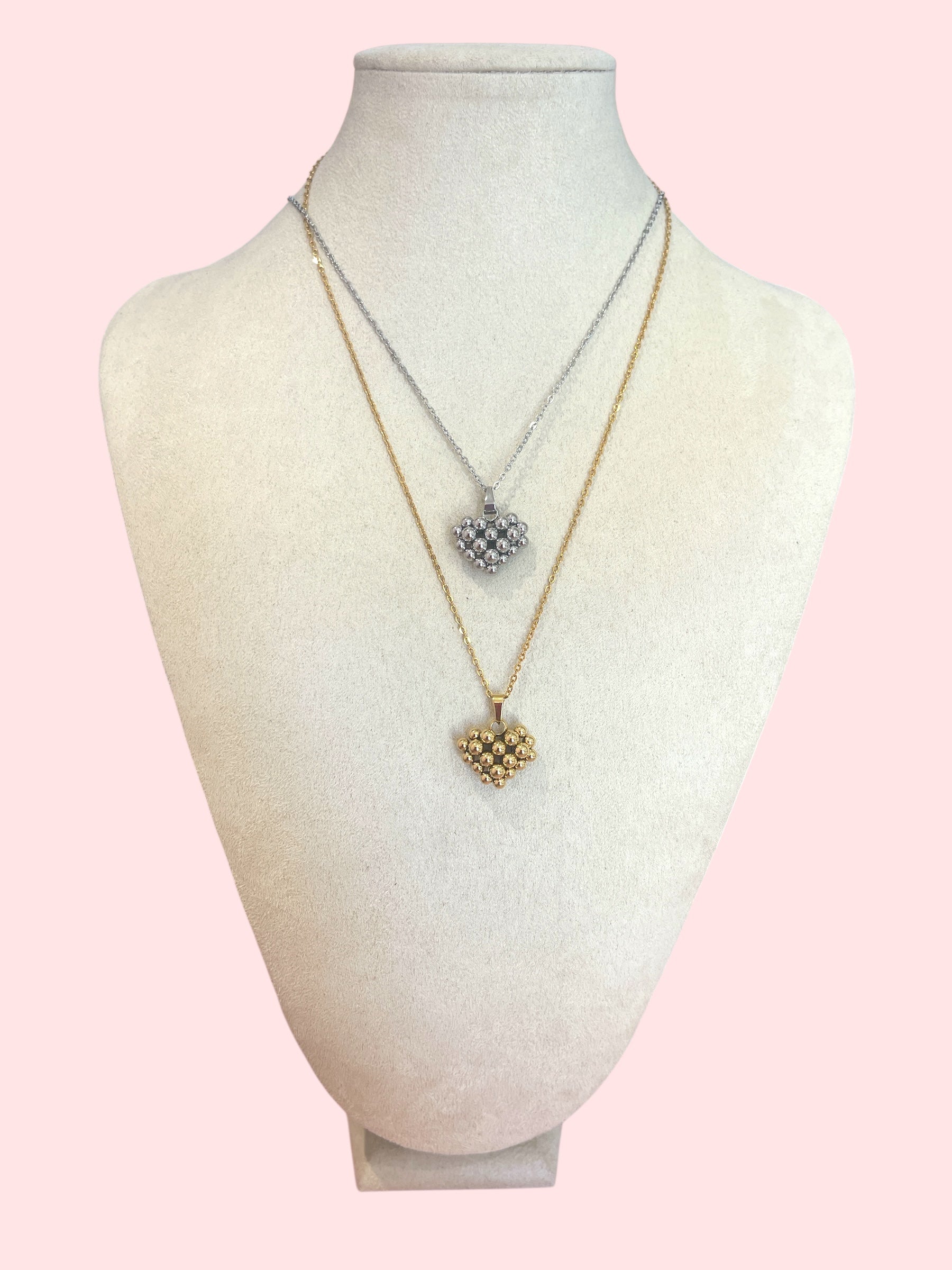 Collana cuore sfere