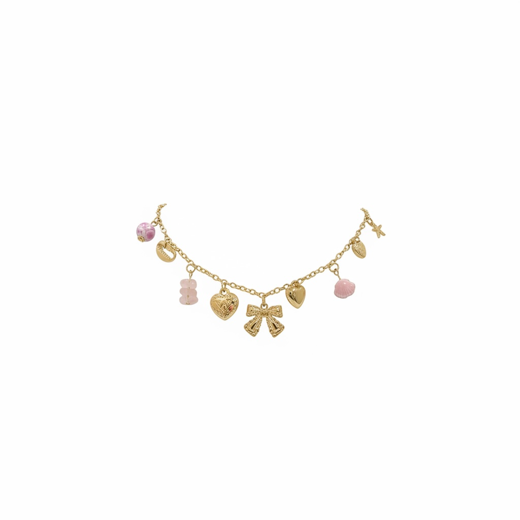Collana charms fiocco