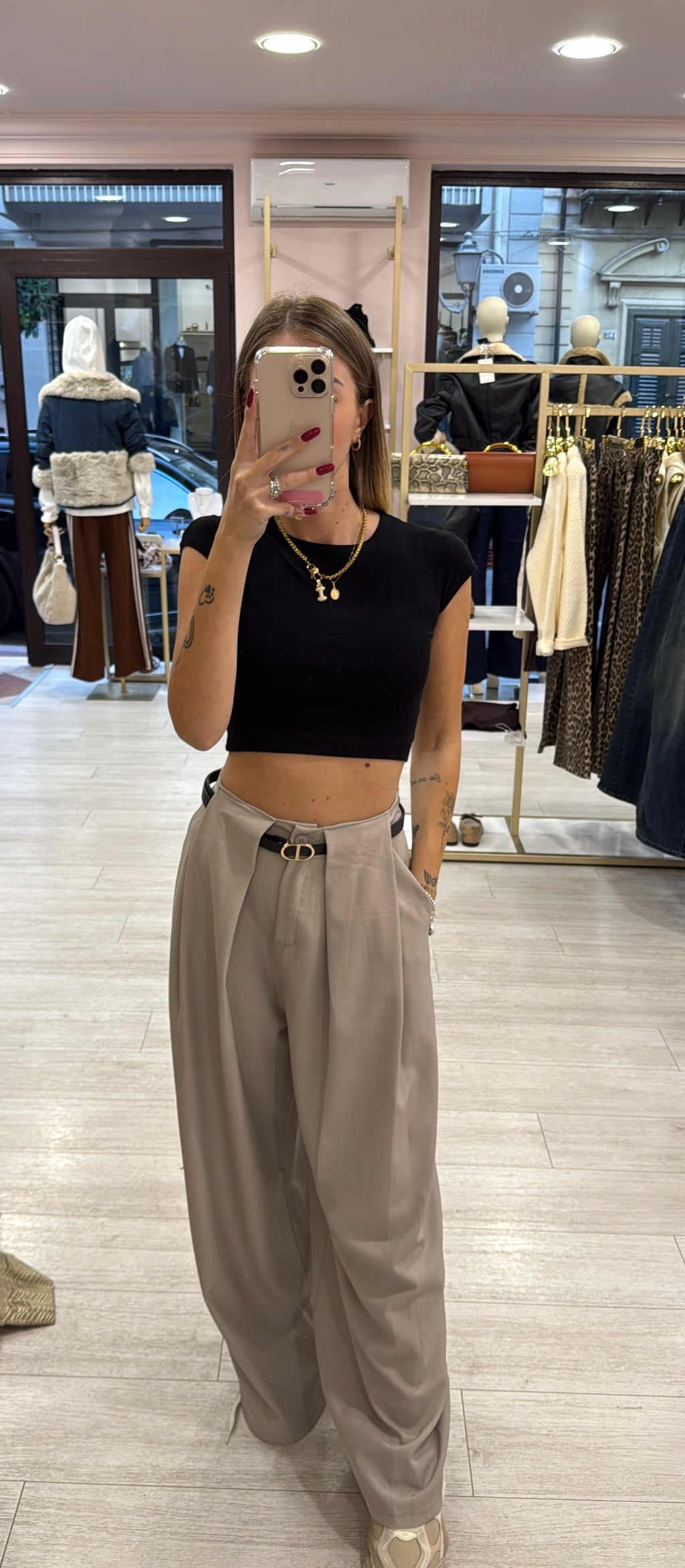 Pantalone pinces interno