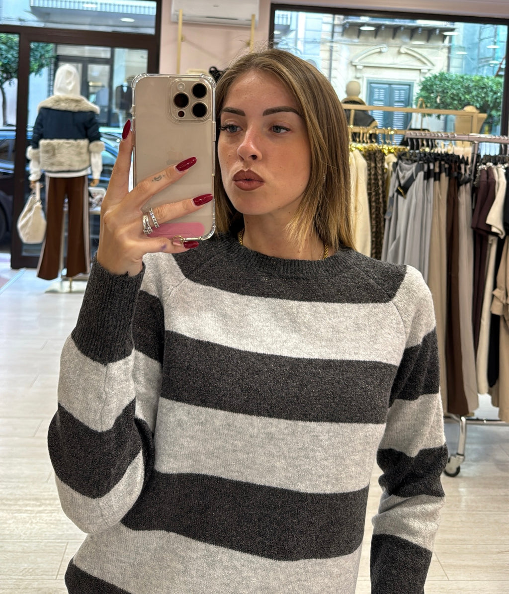 Maglioncino righe Lurex