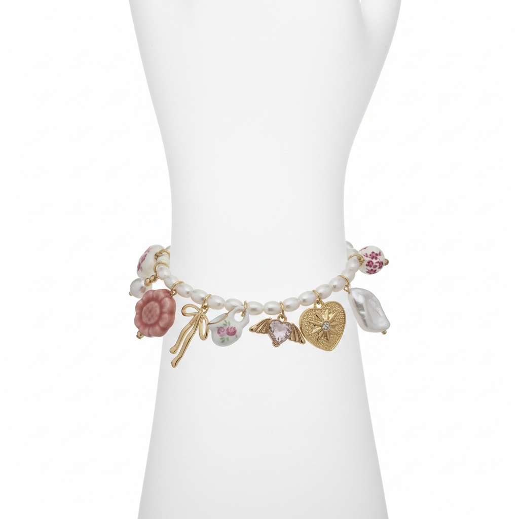 Bracciale charmy pink