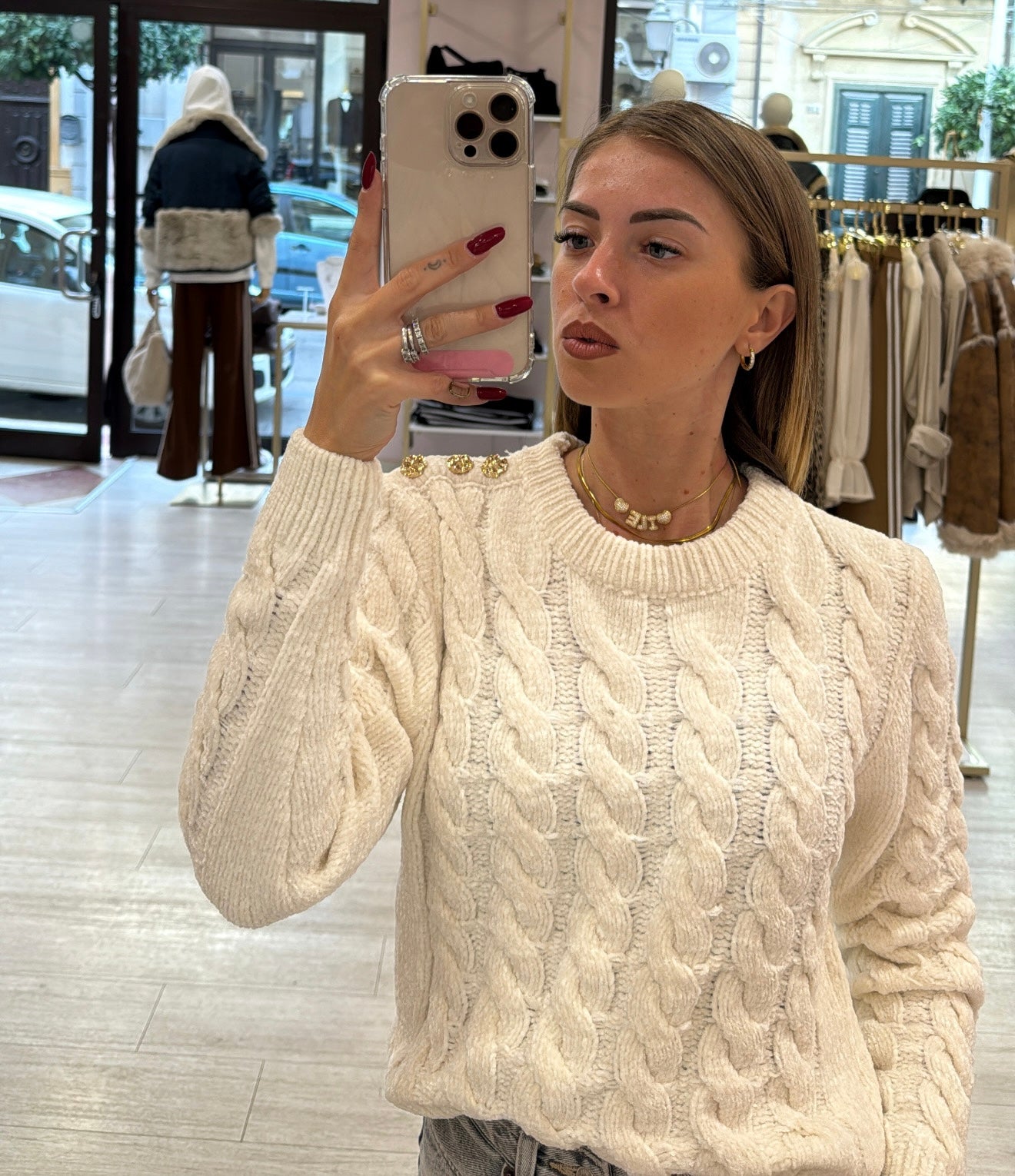 Maglione treccia