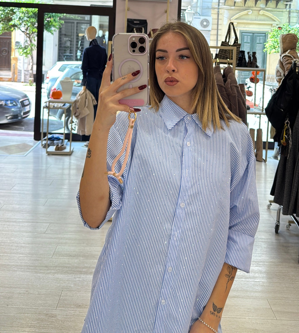 Camicia righe strass