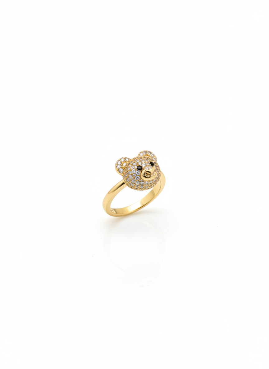 Anello orsetto strass
