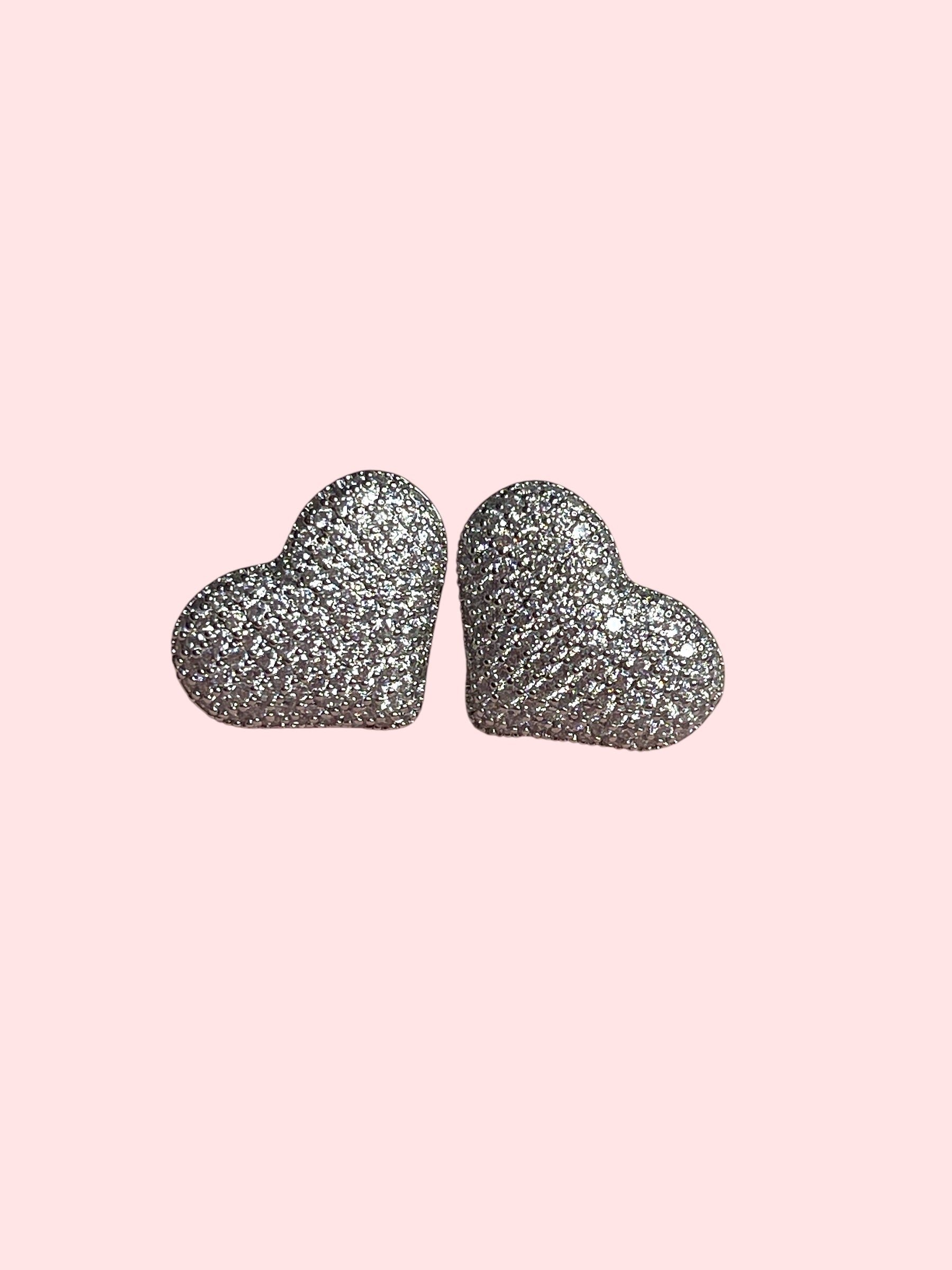 Orecchini cuore strass