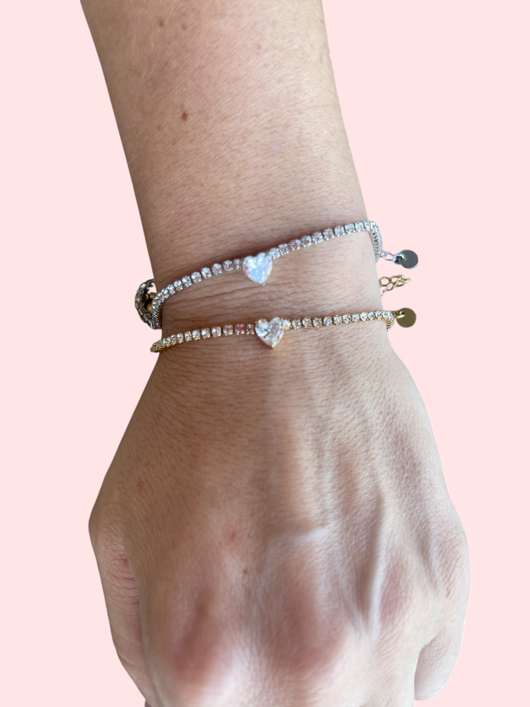 Bracciale tennis cuore