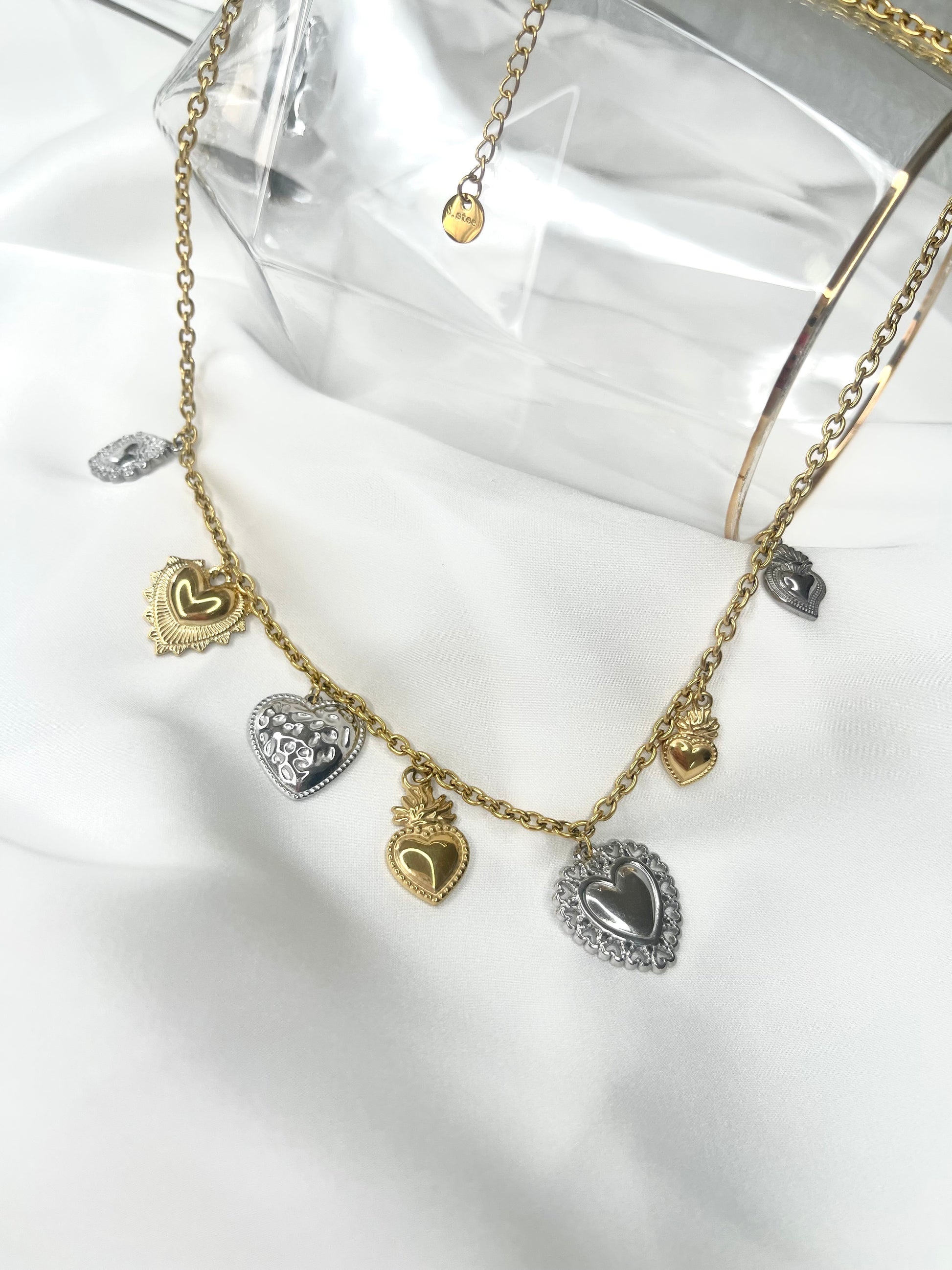 Collana cuori danzanti