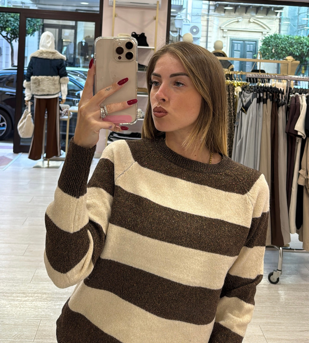 Maglioncino righe Lurex