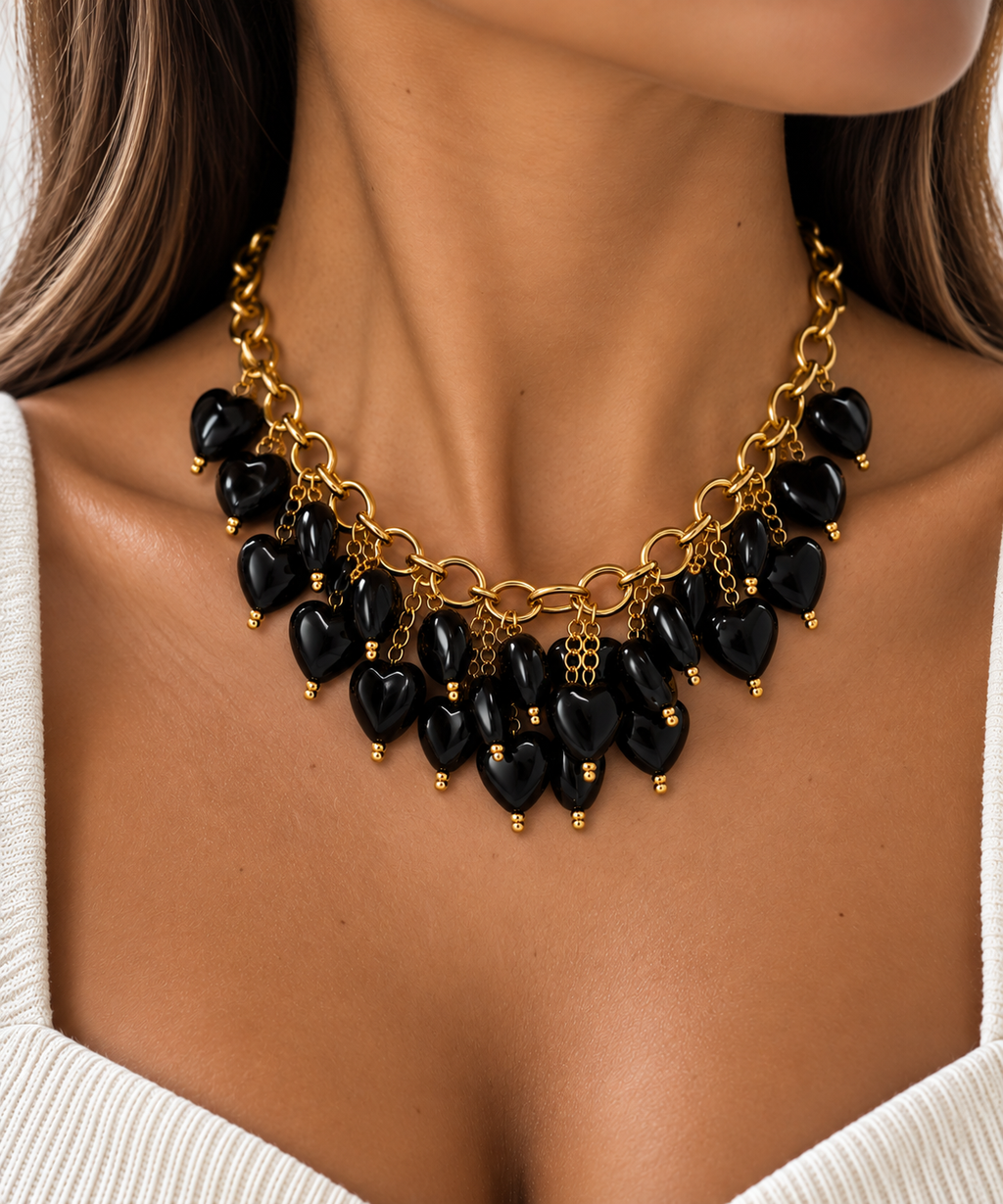 Collana pioggia di cuori