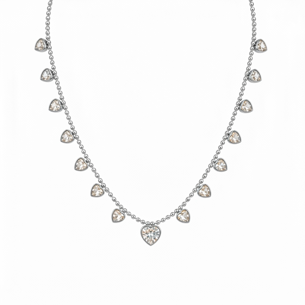 Collana cascata di cuori