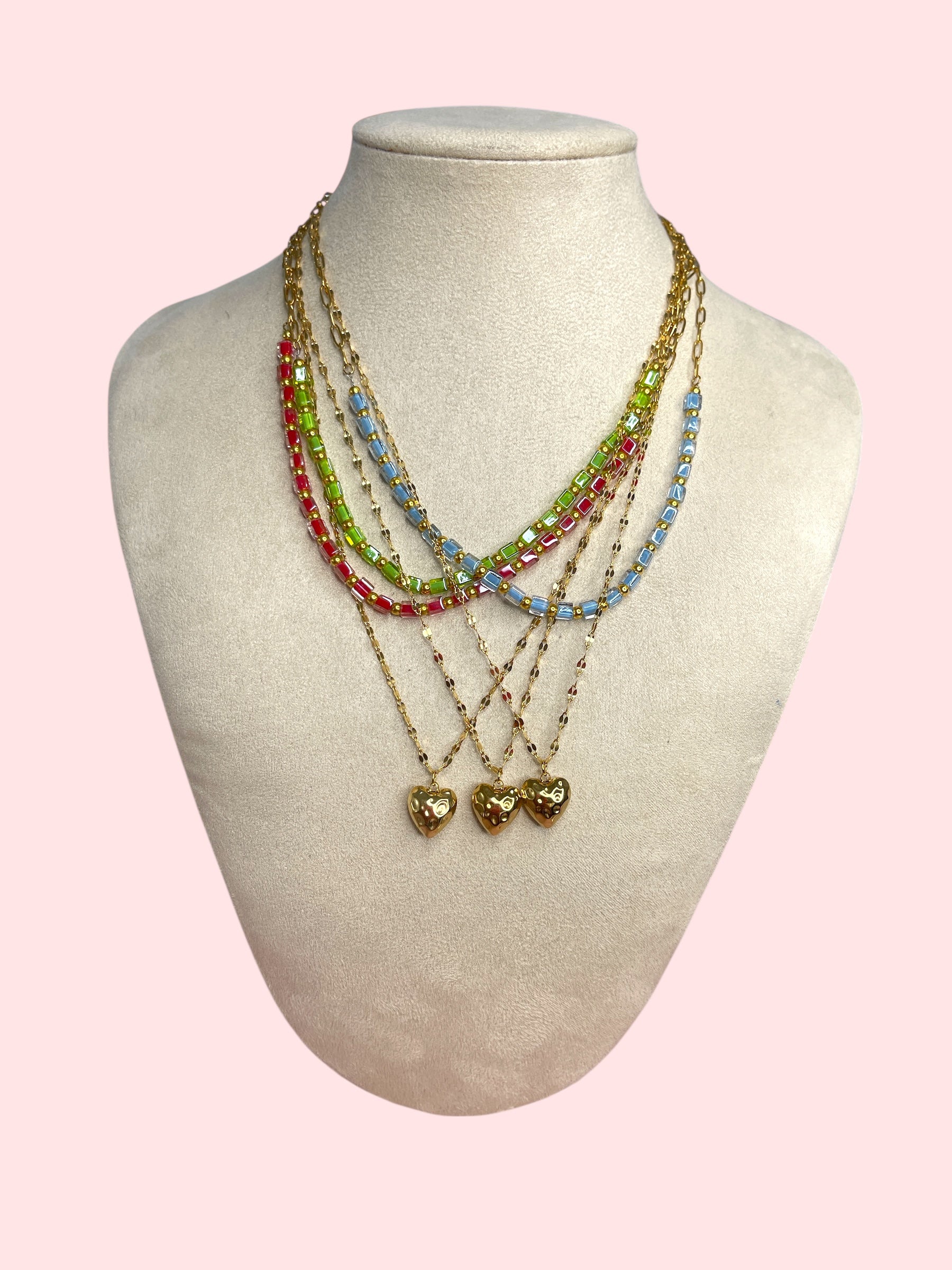 Collana bis cuore