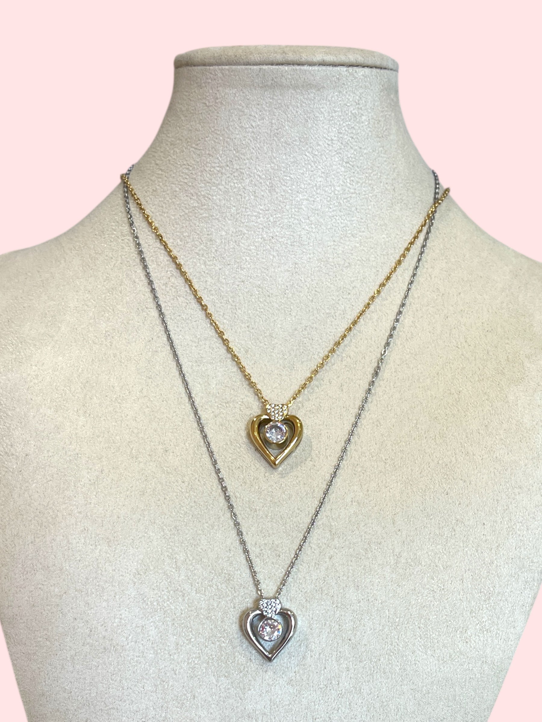 Collana cuore in gabbia