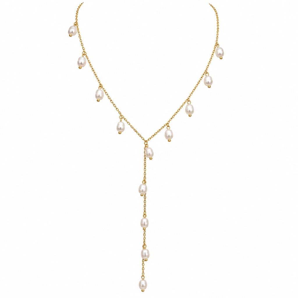 Collana cascata di perle