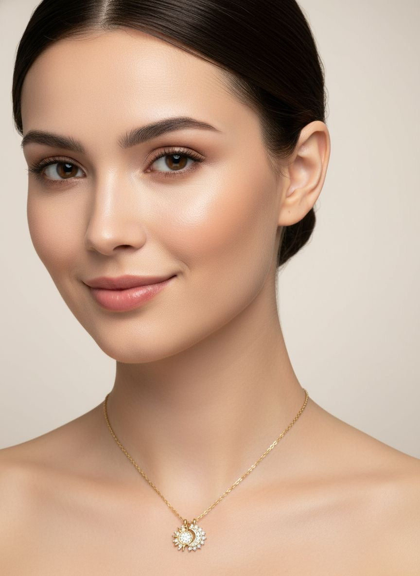 Collana sole luna