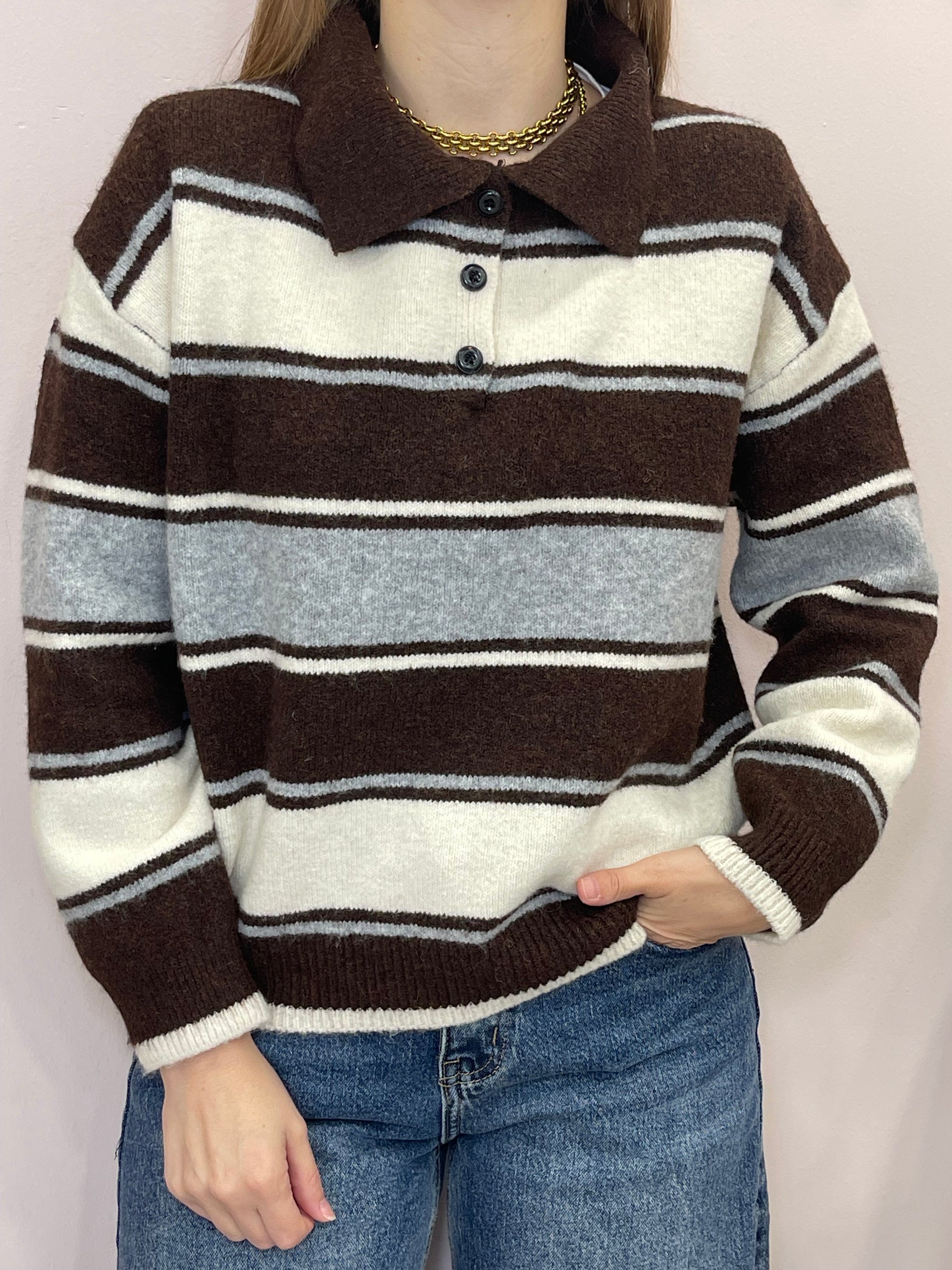 Maglioncino Polo Righe