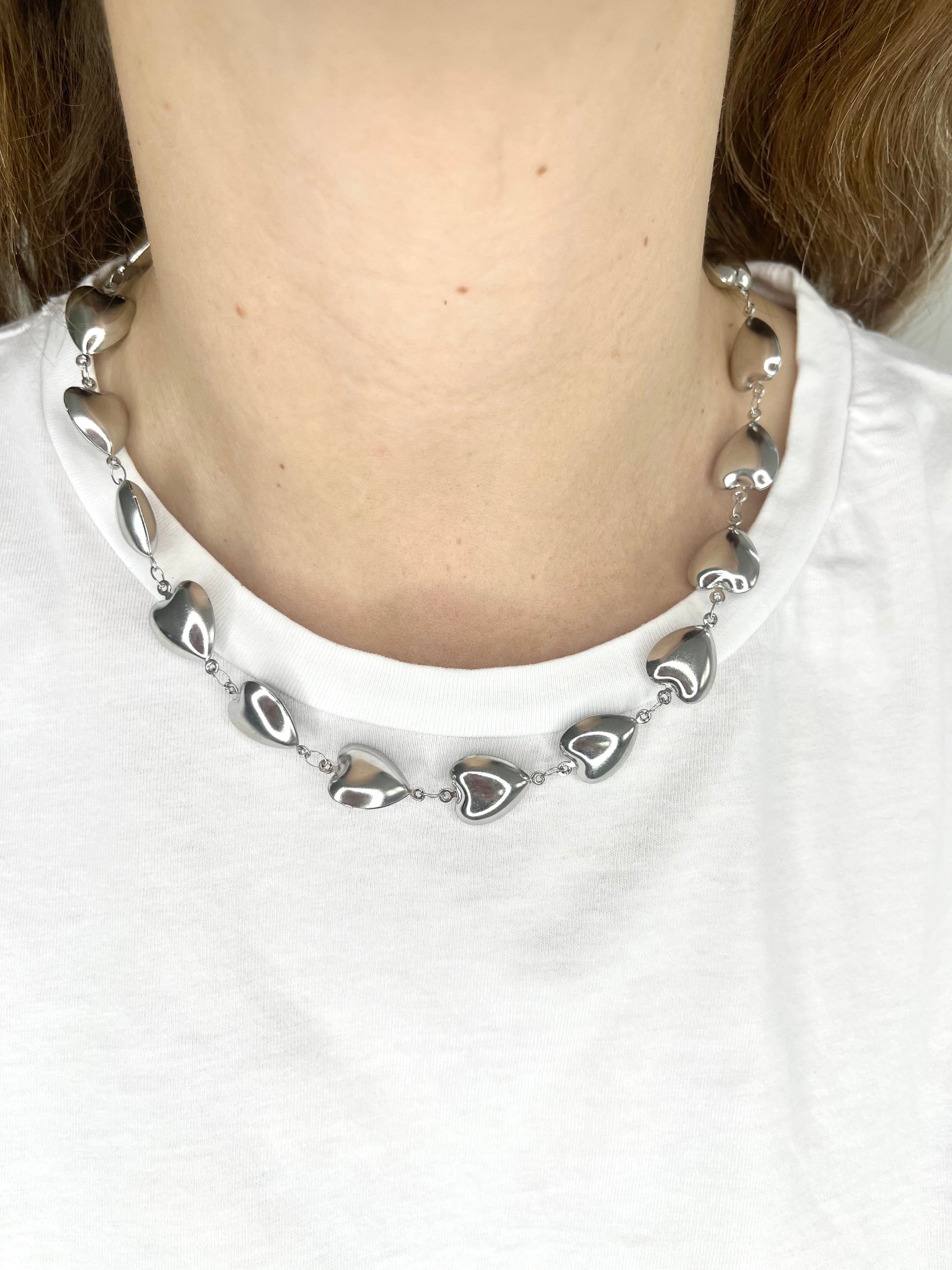 Collana cascata di cuori