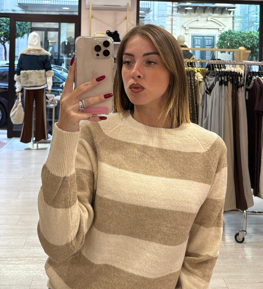 Maglioncino righe Lurex