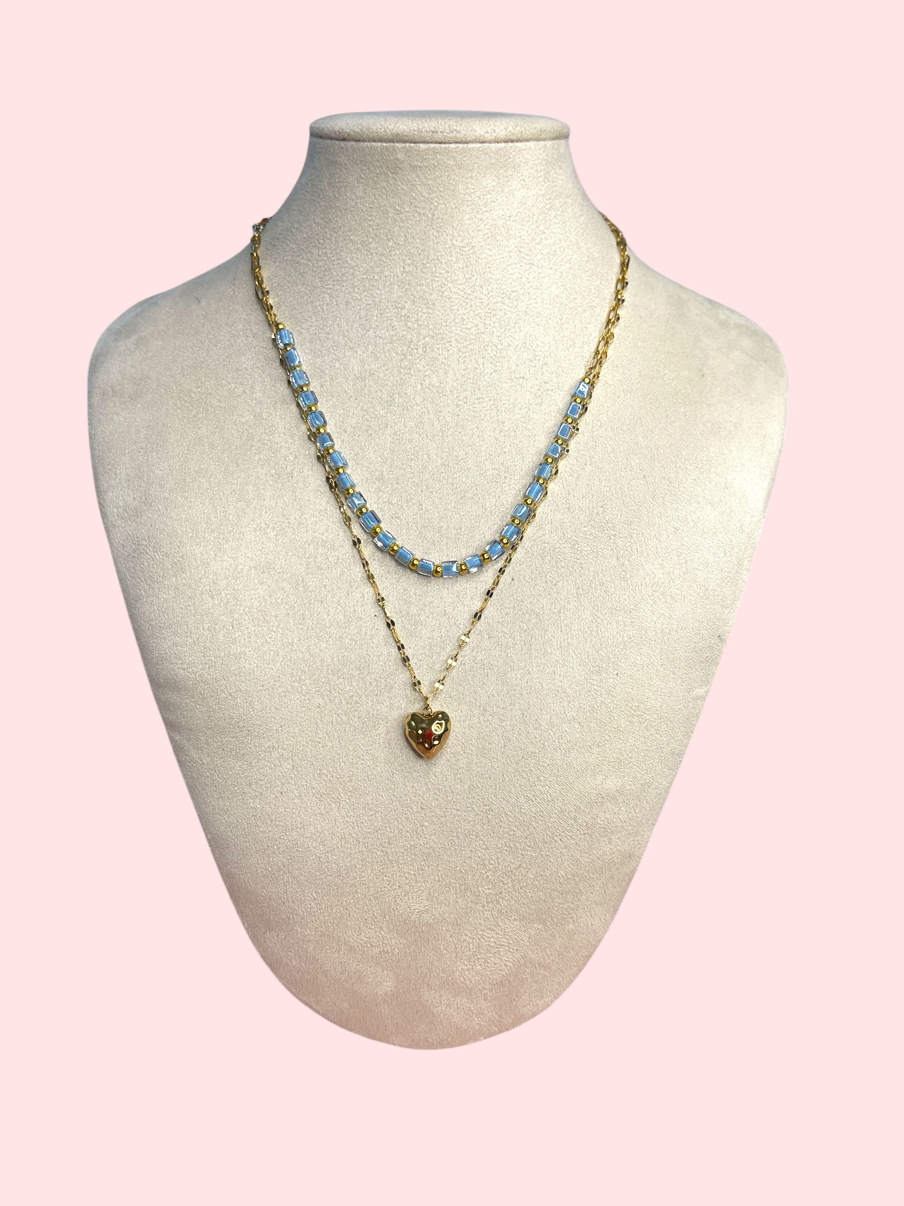 Collana bis cuore