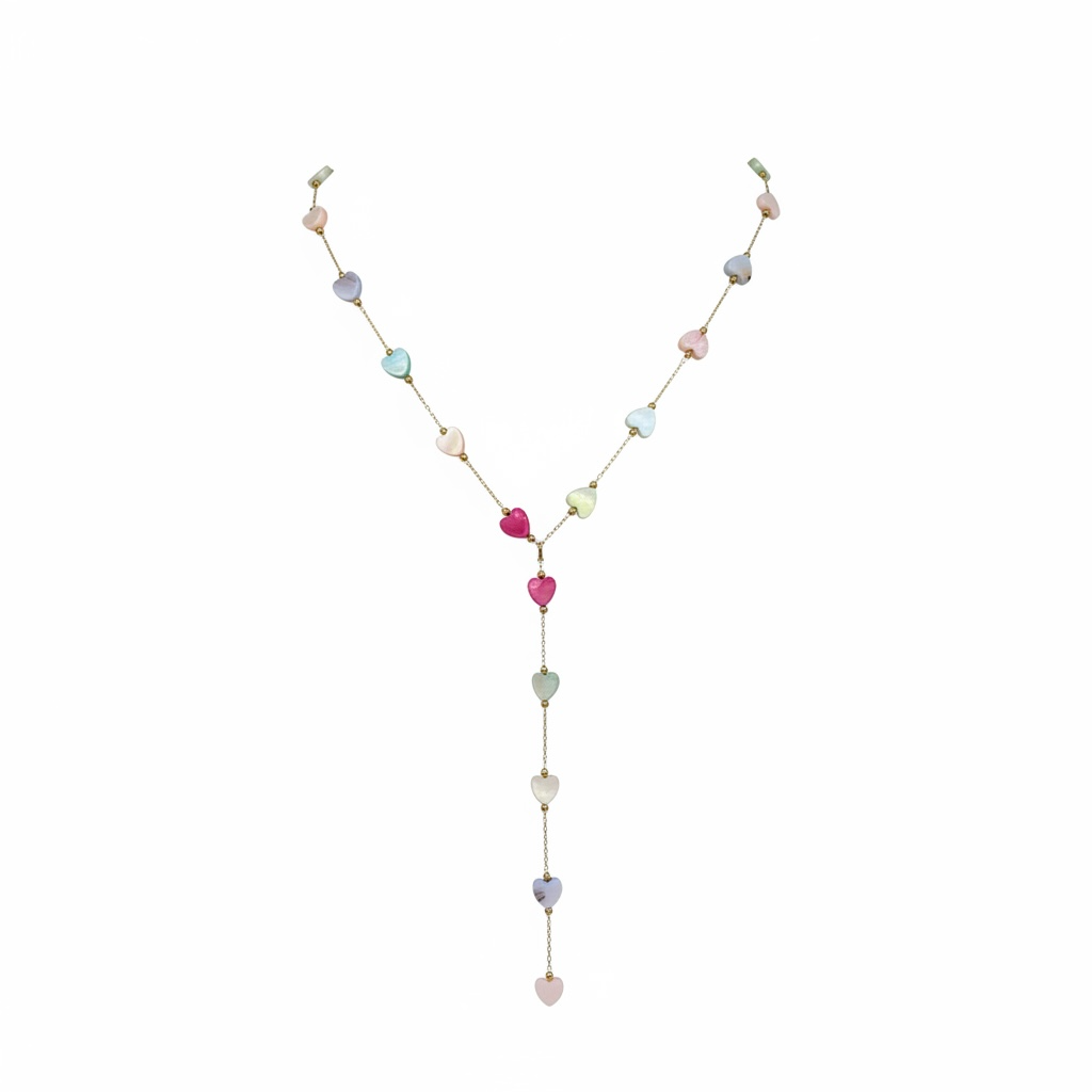 Collana long heart colors