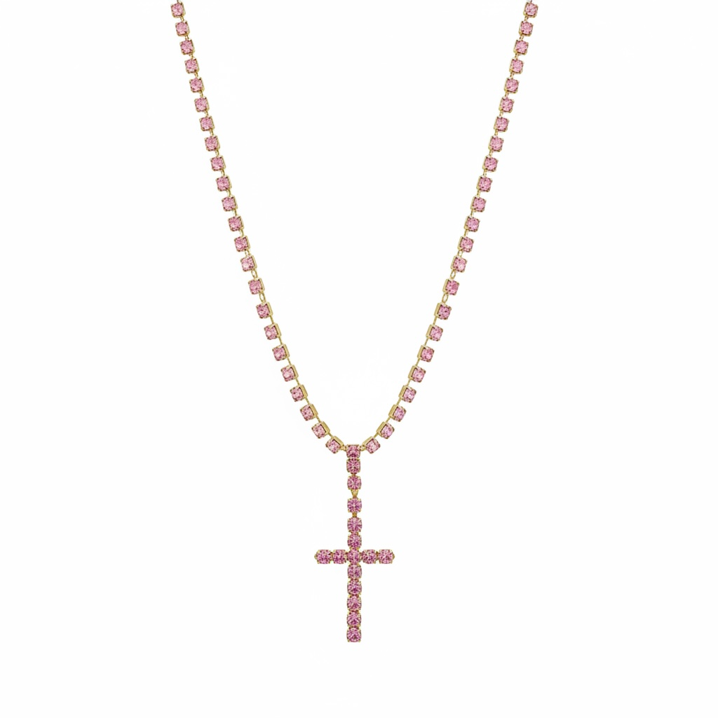 Collana croce brilla