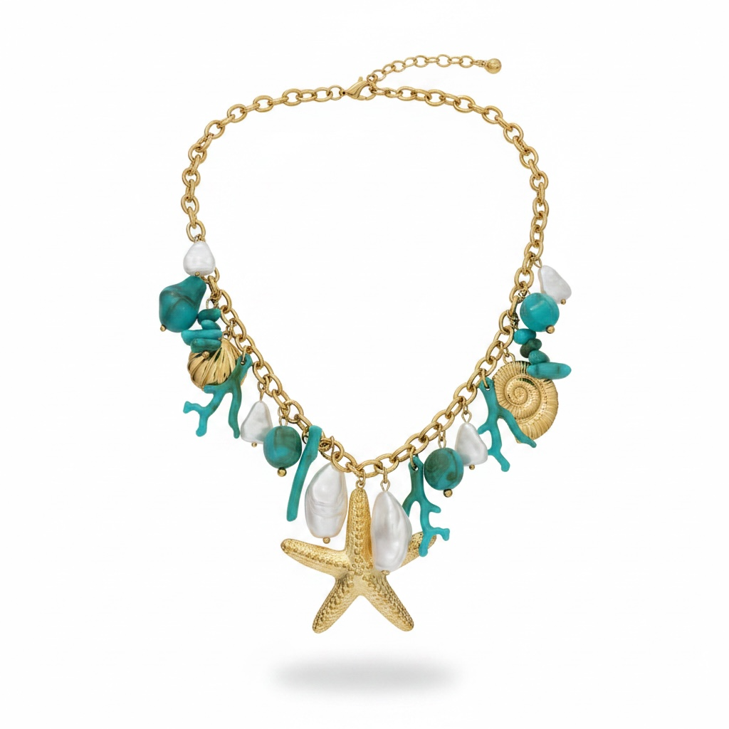 Collana corallo marino