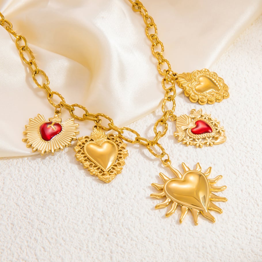 Collana charms sacro cuore