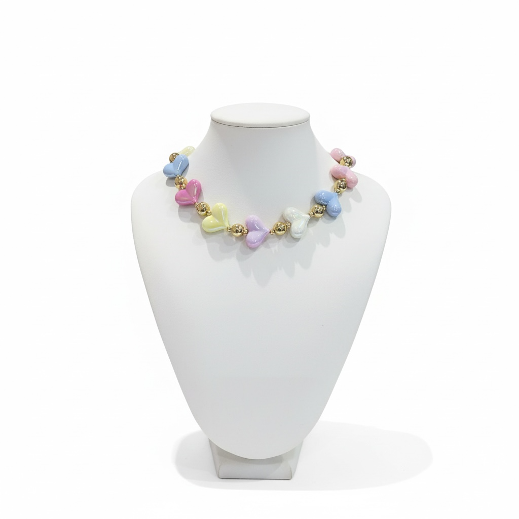 Collana big cuori colors