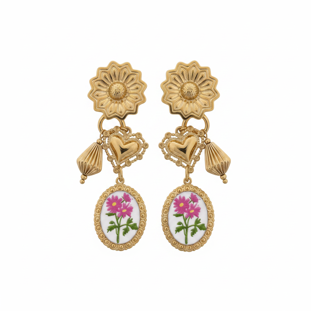 Orecchini vintage flowers