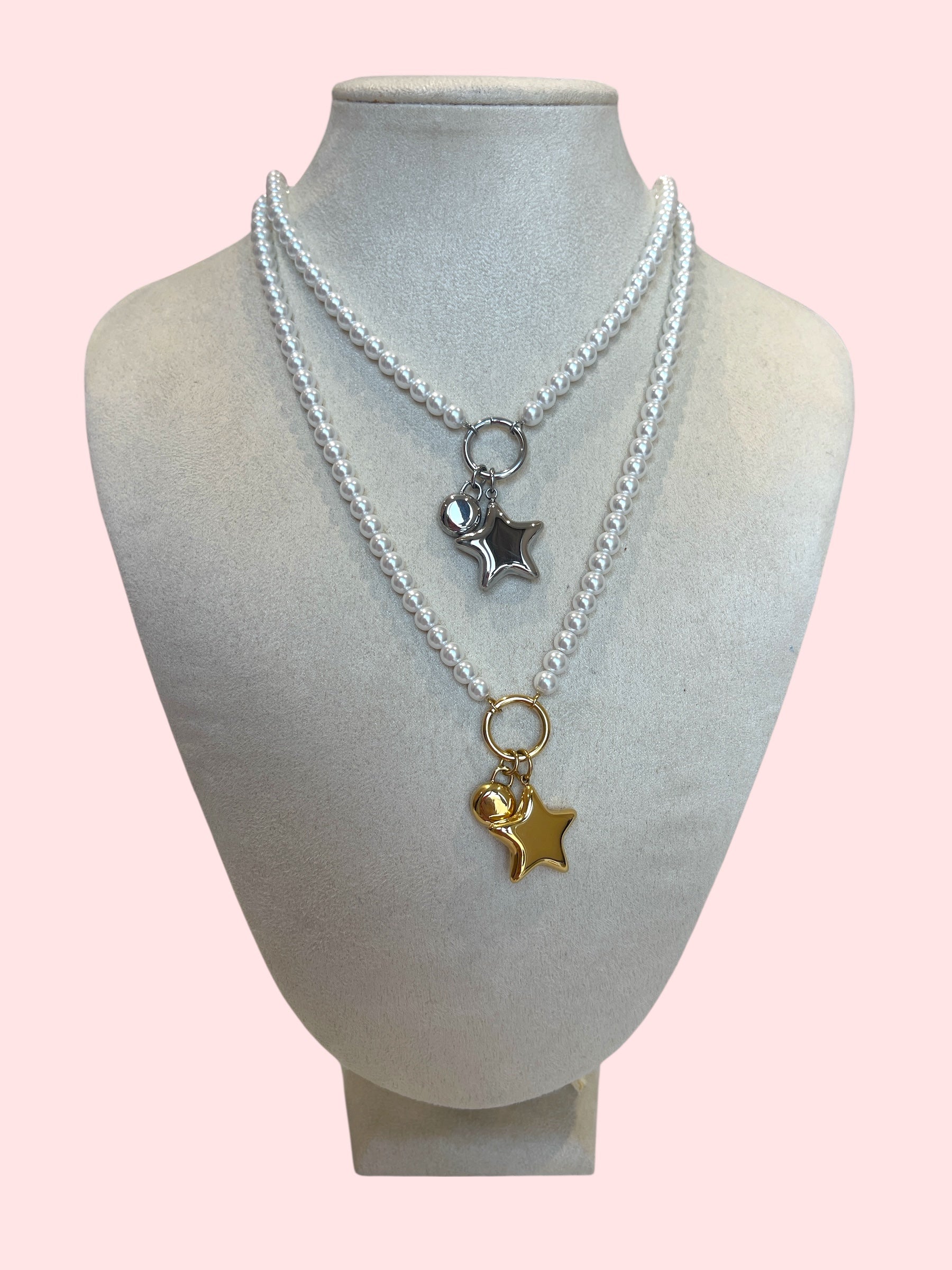 Collana stella perlina