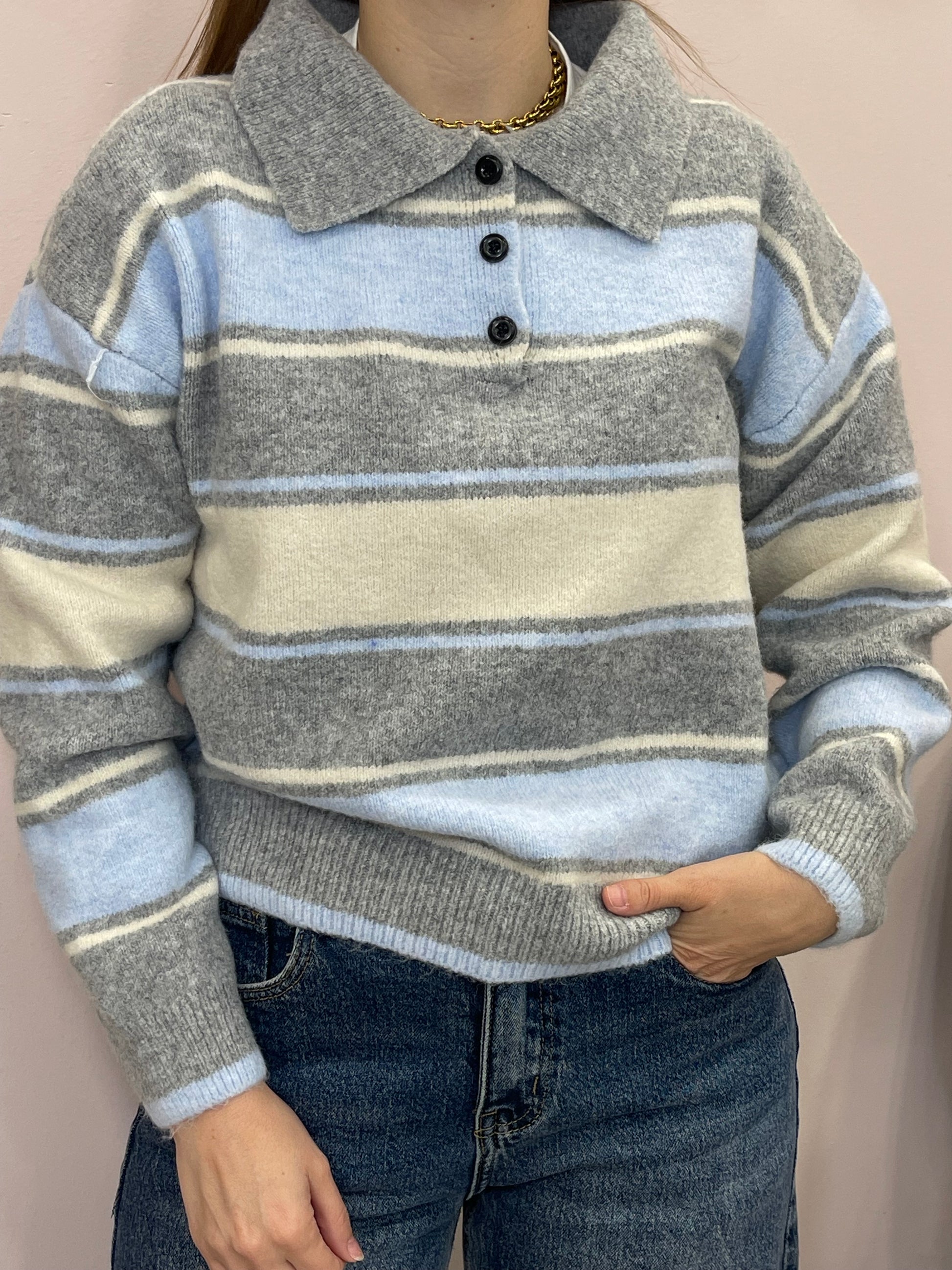 Maglioncino Polo Righe