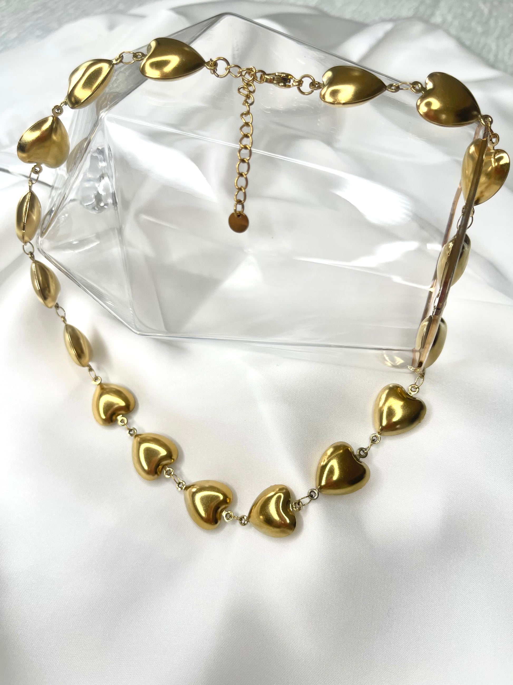 Collana cascata di cuori