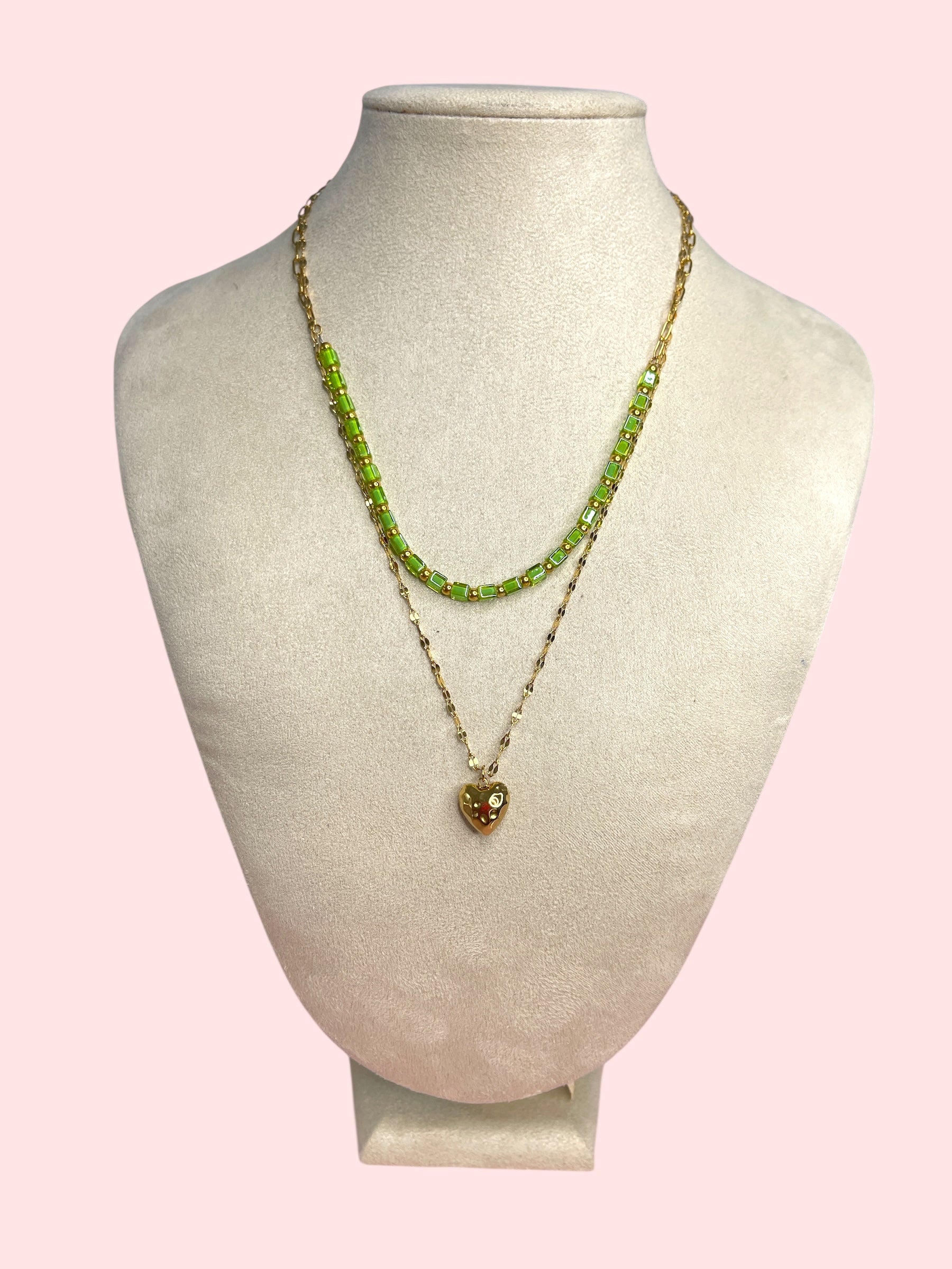 Collana bis cuore