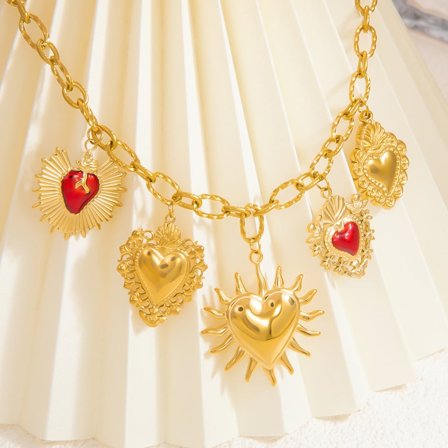 Collana charms sacro cuore