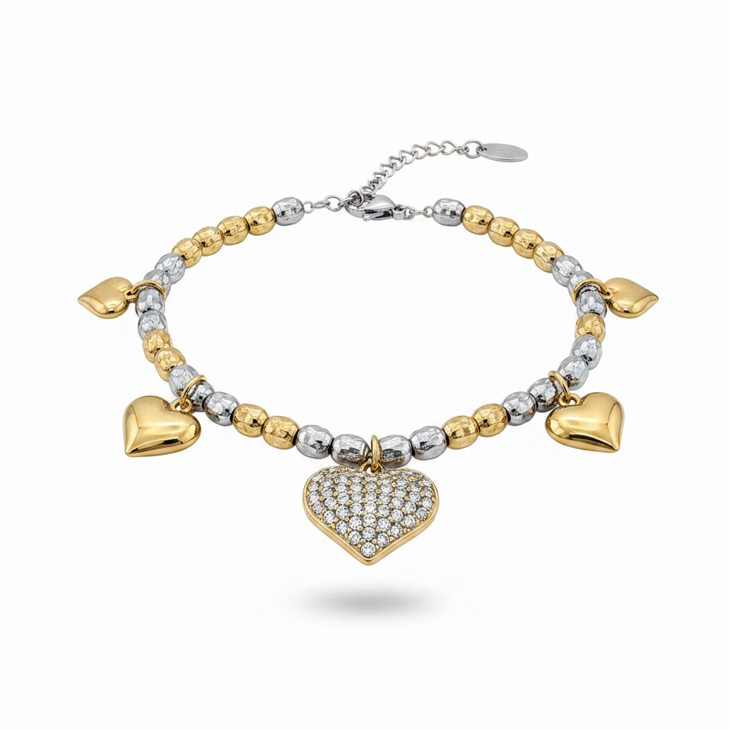 Bracciale cuori sonaglio