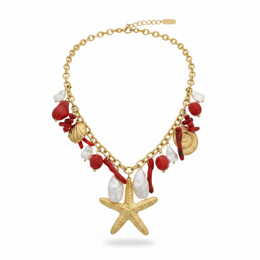 Collana corallo marino