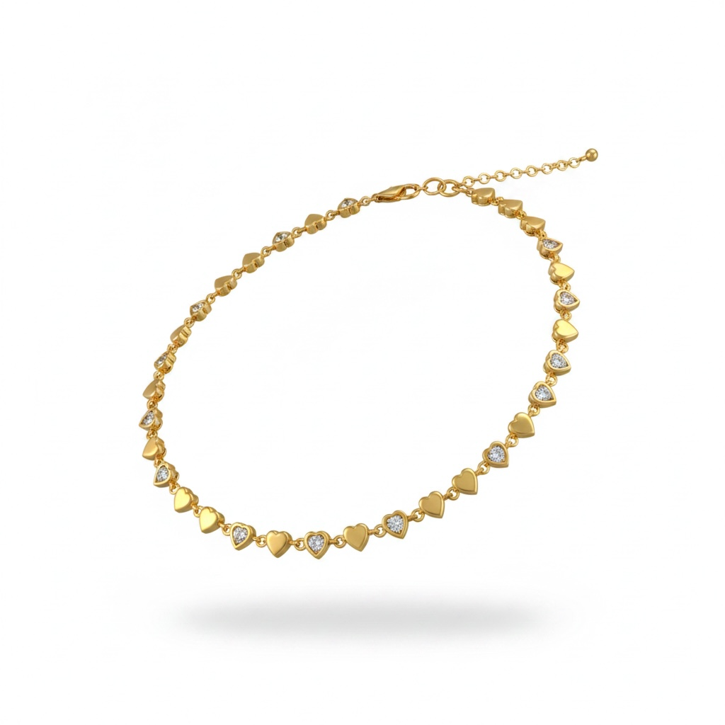 Collana love strass