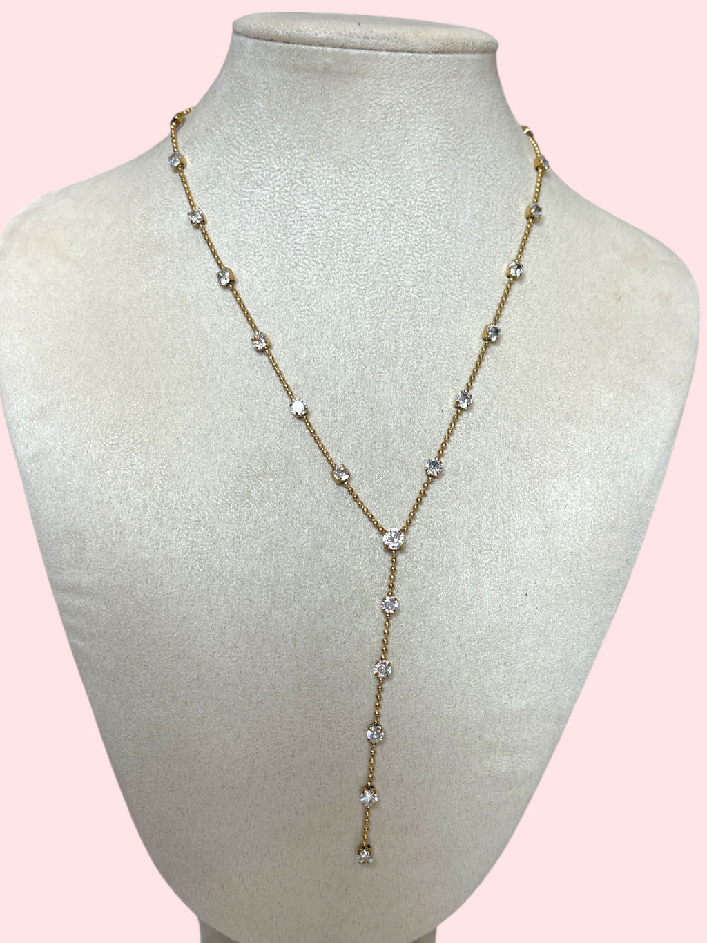 Collana long strass
