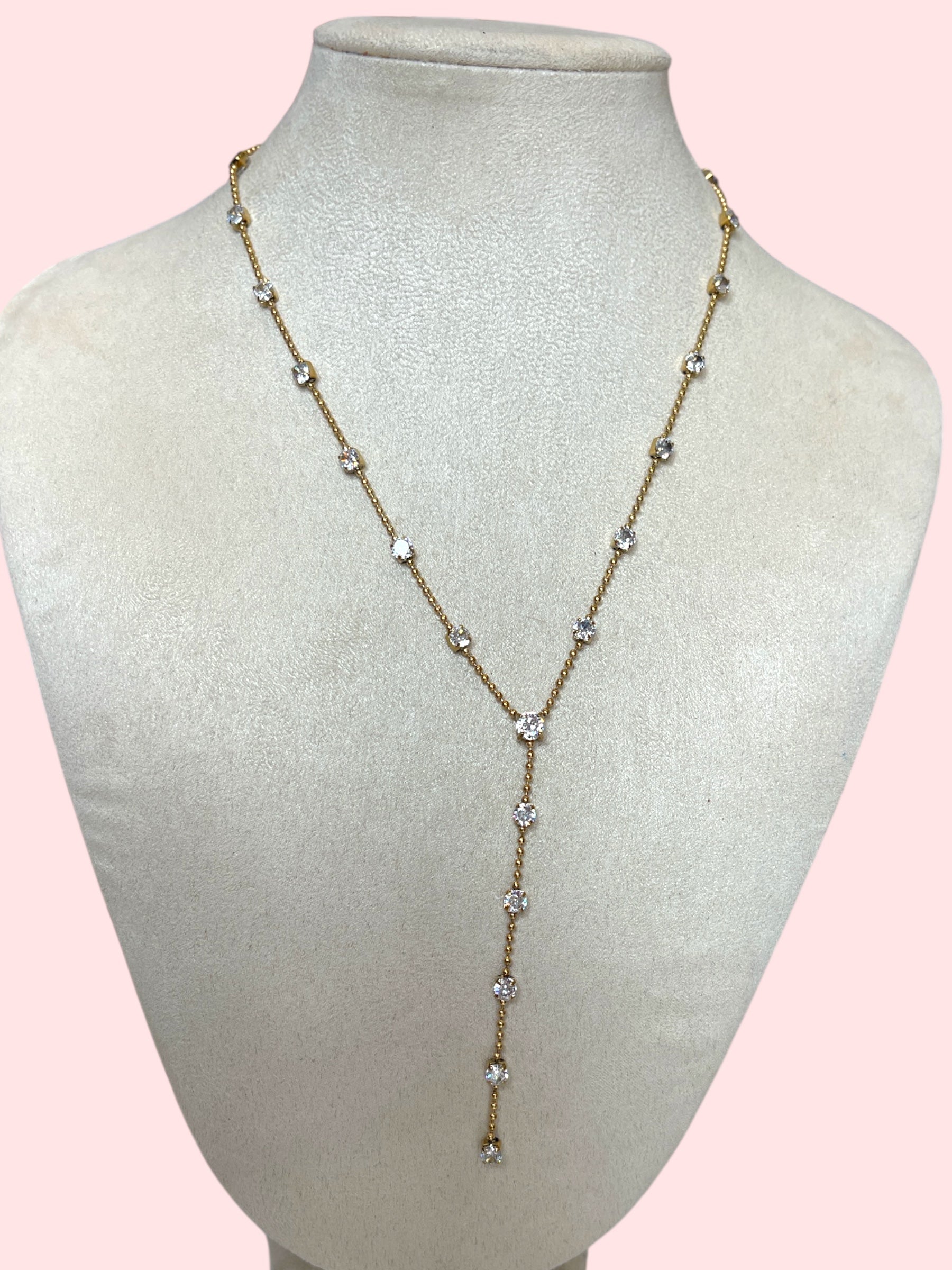 Collana long strass
