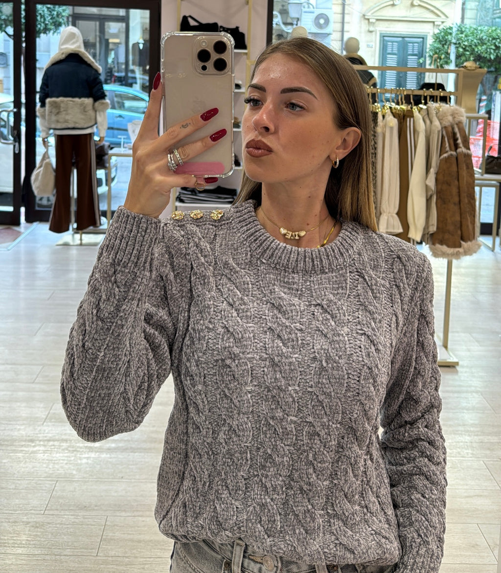 Maglione treccia