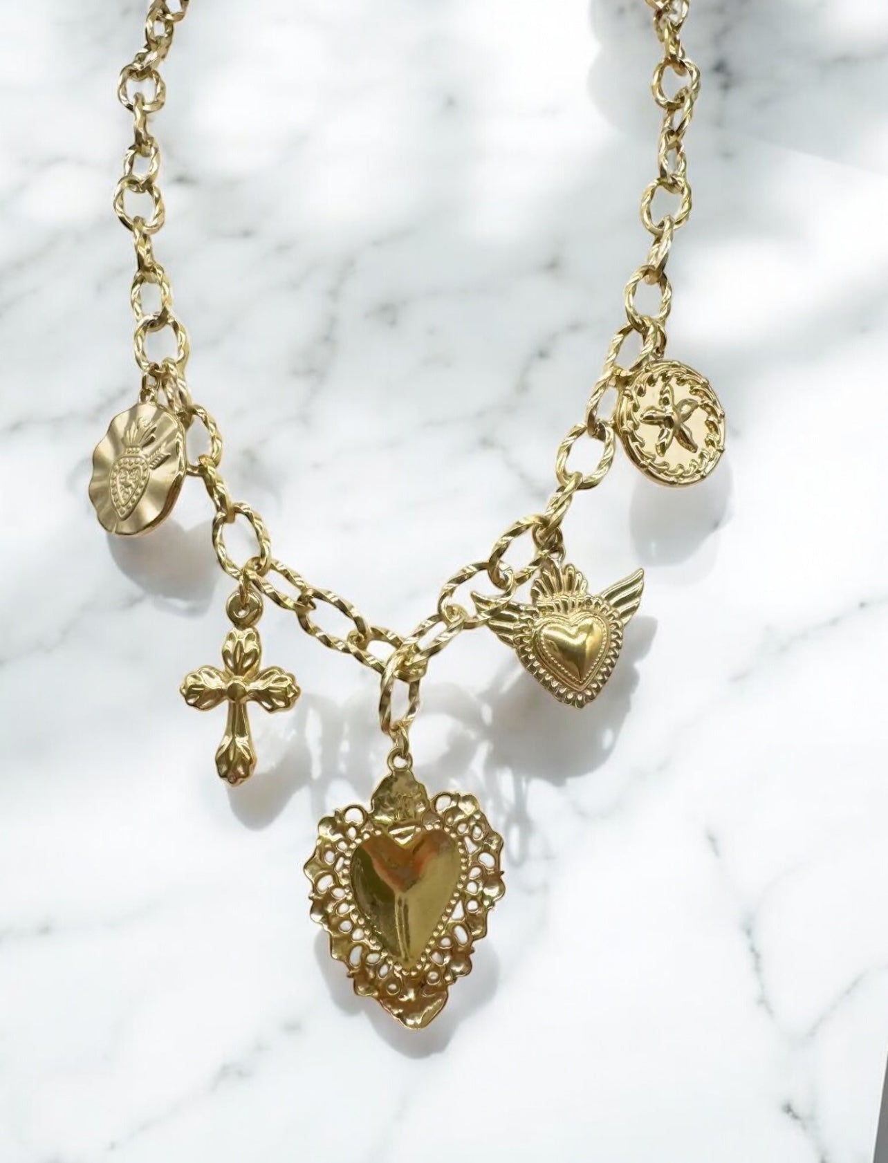 Collana cuore e fede