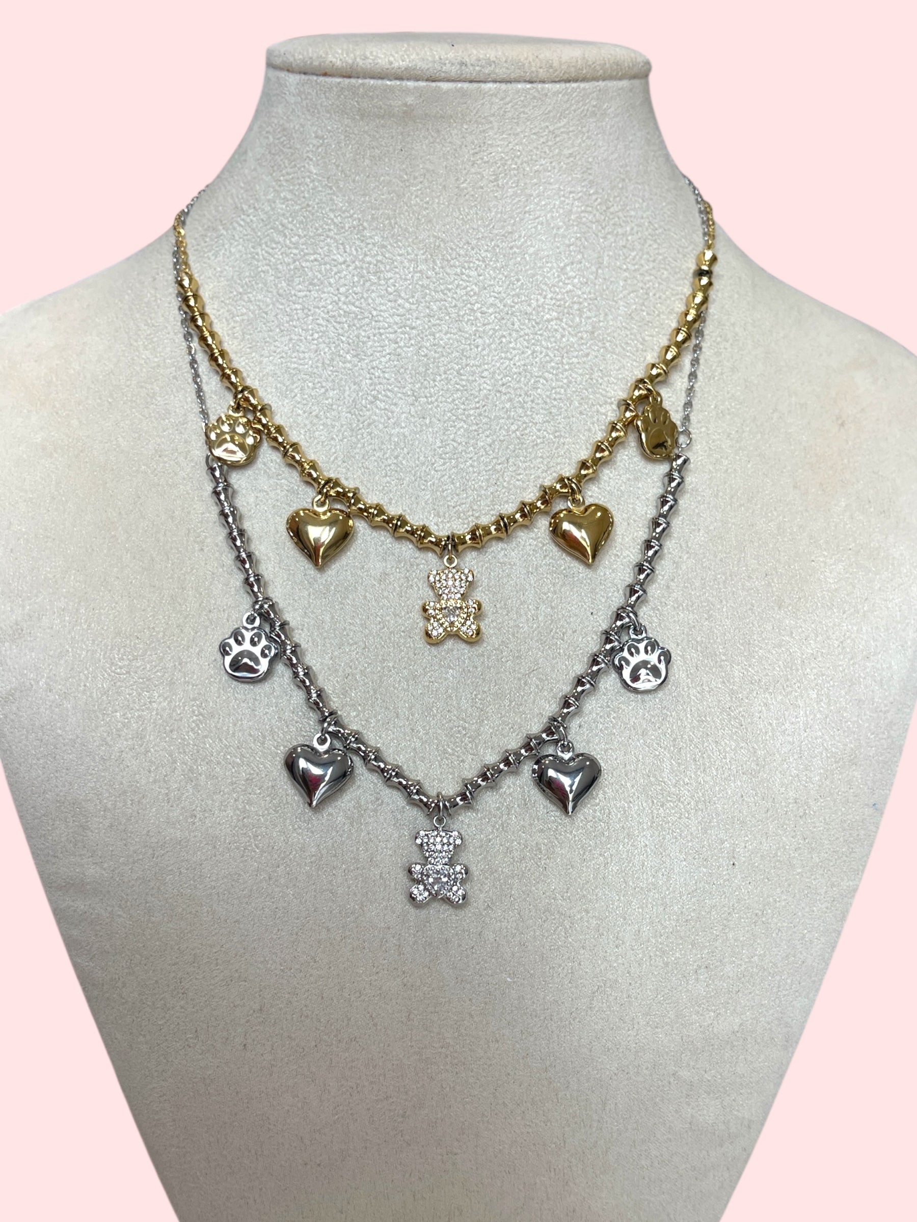 Collana orsetto sonaglio