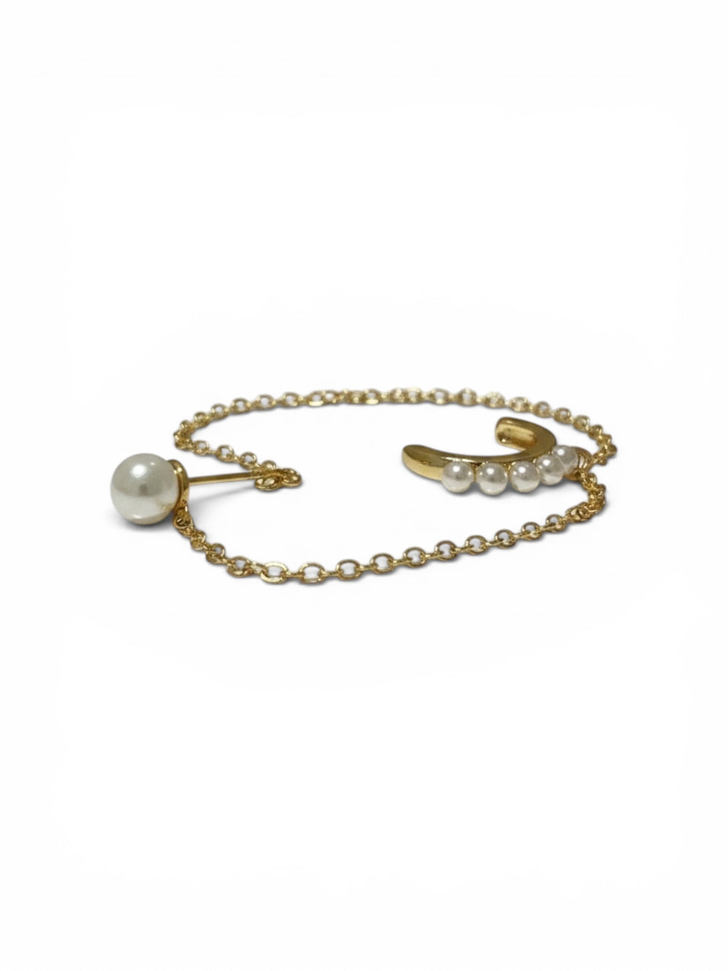 Orecchino cuff perlina