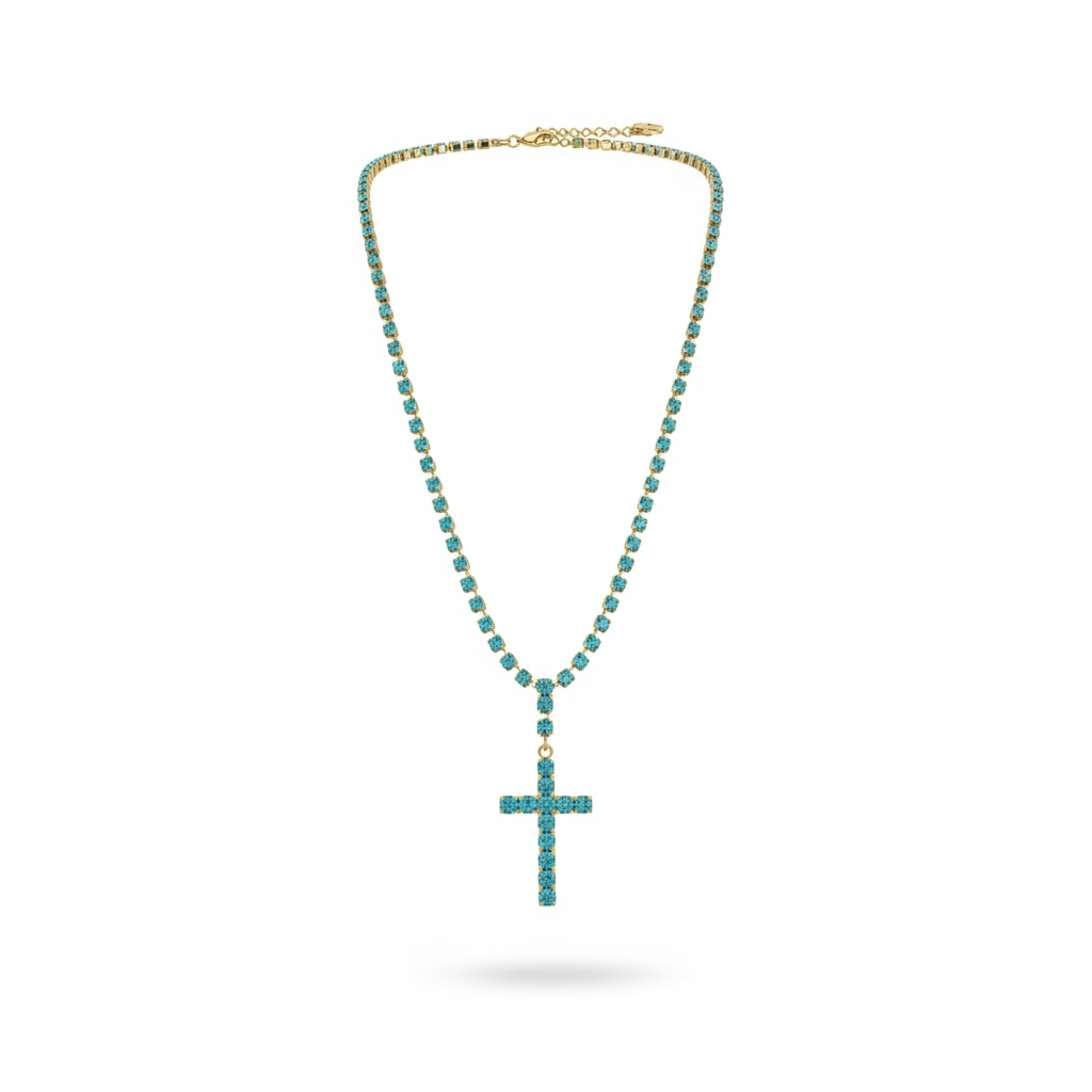 Collana croce brilla